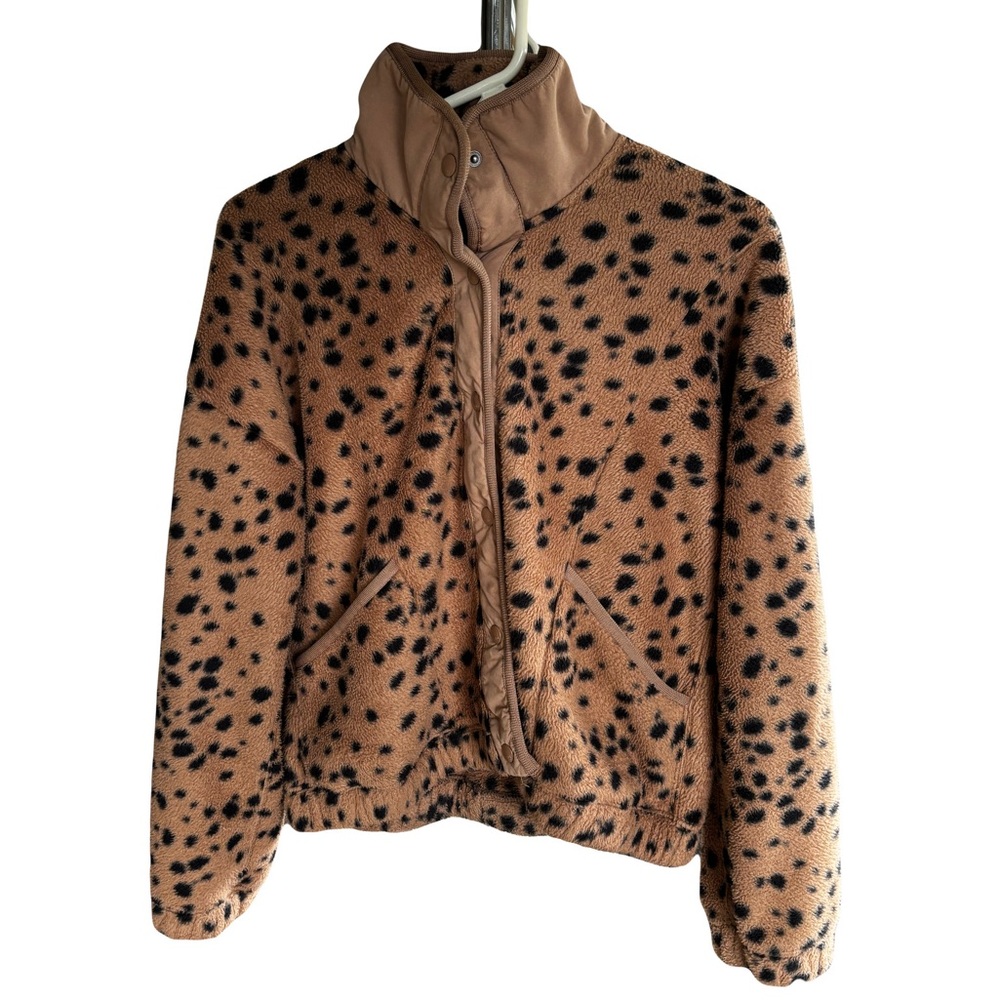 Abercrombie & Fitch leopard print fleece jacket - Size S